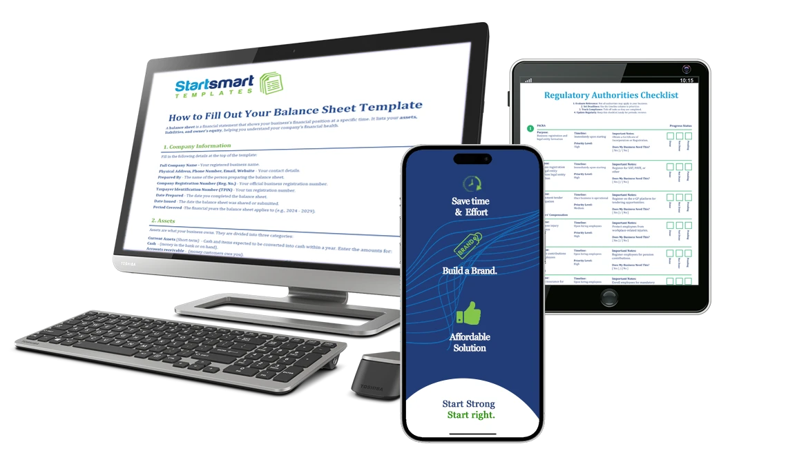 A sample of the templates in the bundle